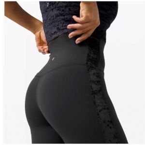Lululemon Black Super High Rise Leggings w Velvet